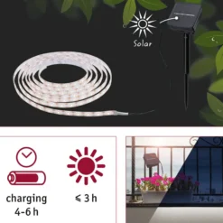 Paulmann 78896 tira LED solar 3 m, blanco cálido