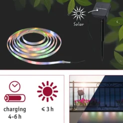 Paulmann 78897 Tira LED solar 3 metros, RGB