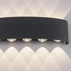 Paul Neuhaus aplique LED para exterior Carlo, 27 cm, negro