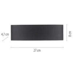 Paul Neuhaus aplique LED para exterior Carlo, 27 cm, negro