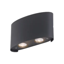 Paul Neuhaus Aplique LED para exterior Carlo, 13 cm, negro