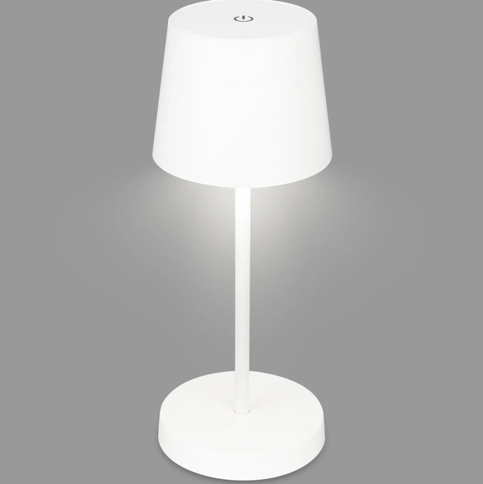 Piha Lámpara de mesa LED con batería recargable, blanca