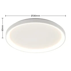Plafón LED Arcchio Vivy, Ø 58 cm, blanca, metal