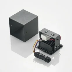 Plafón LED Eveta de Lindby, 10 cm, antracita, aluminio, IP65