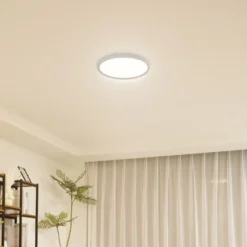 plafón LED Lindby Pravin, Ø 30 cm, CCT, blanco