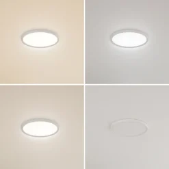 plafón LED Lindby Pravin, Ø 40 cm, CCT, blanco