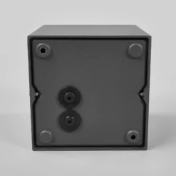 Plafón LED Lucande Tanea, 12 x 12 cm, gris oscuro, IP54