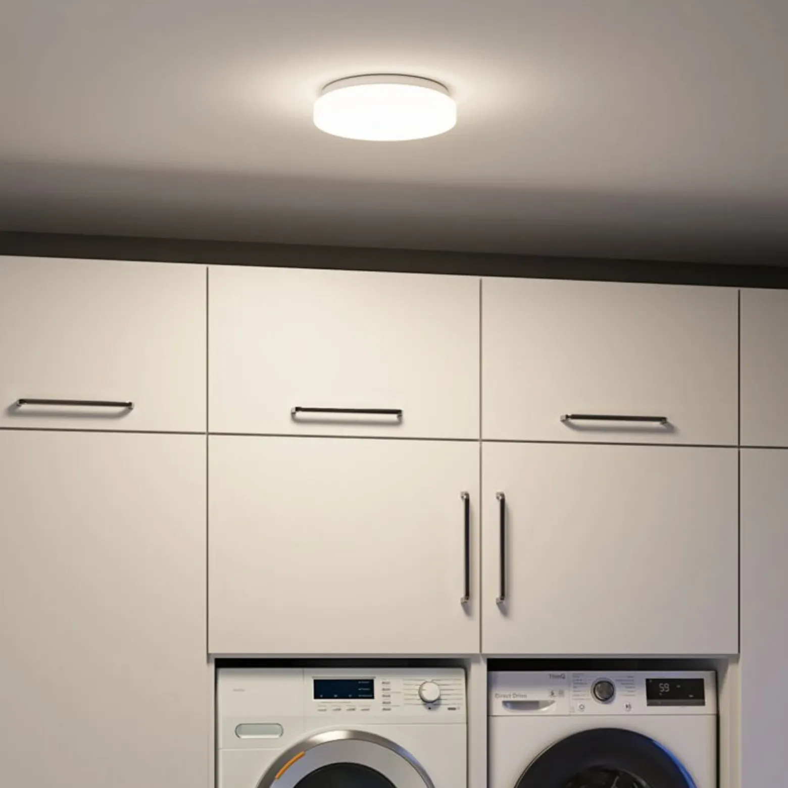 Plafón LED Luiana de Paulmann, blanco, con sensor, IP44