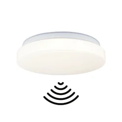 Plafón LED Luiana de Paulmann, blanco, con sensor, IP44