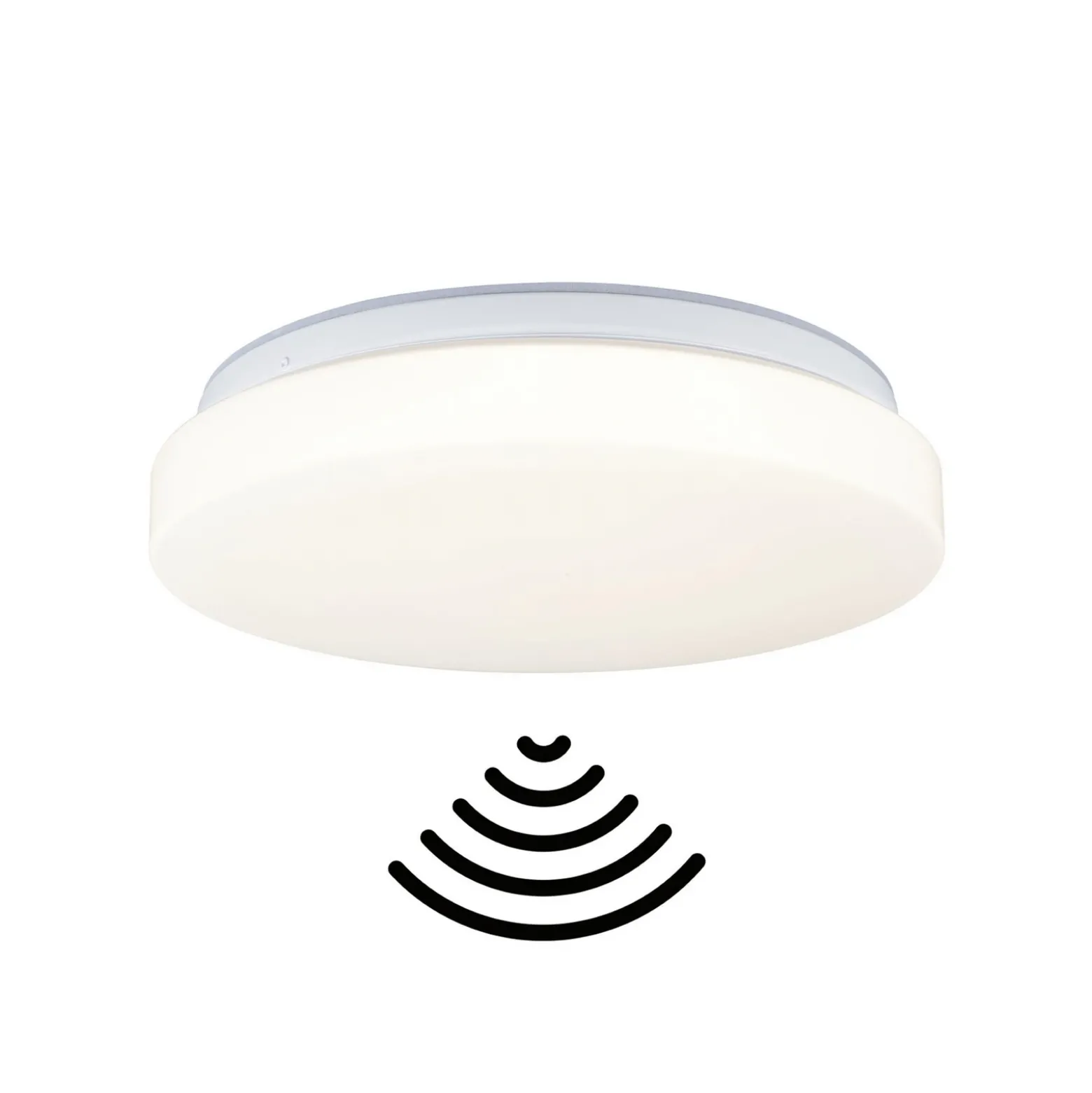 Plafón LED Luiana de Paulmann, blanco, con sensor, IP44