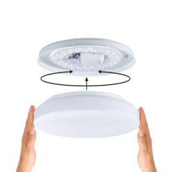Plafón LED Luiana de Paulmann, blanco, con sensor, IP44