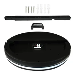 Plafón LED Marlon, Ø 40 cm, negro, plástico, IP54
