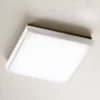 Plafón LED para exterior Desdy, 24x24 cm, blanco