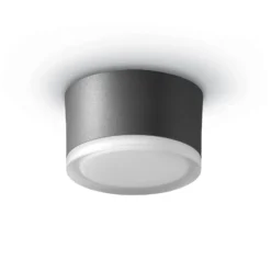 Plafón LED 1420 para exterior, grafito Ø 13 cm
