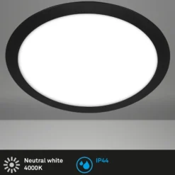 Plafón LED para exterior 3766015 IP44, negro