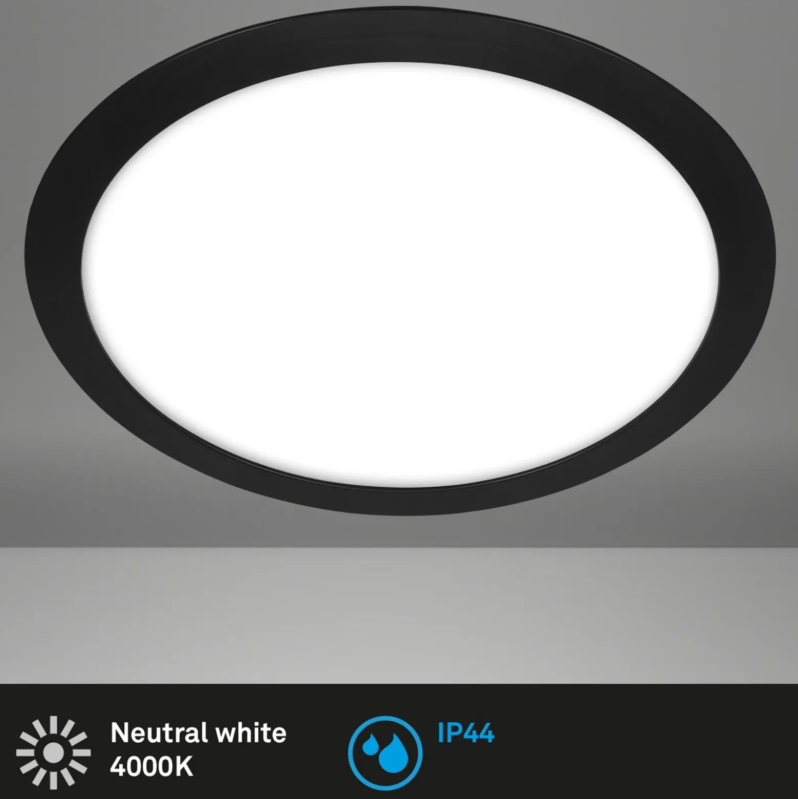 Plafón LED para exterior 3766015 IP44, negro