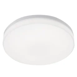 Plafón LED para exterior Trigo con sensor, blanco