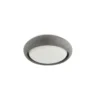 Plafón para exterior Anga LED, gris oscuro, hormigón, Ø 24 cm