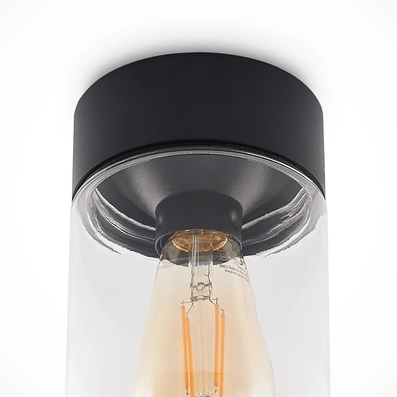 Plafón para exterior Arcchio Liljana, IP65, negro
