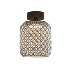 Plafón para exterior Bover Nans PF/21 LED, marrón