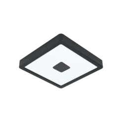 Plafón para exterior LED Iphias 2, 21x21 cm, negro