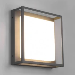 Plafón para exterior LED Witham IP54, CCT, antracita
