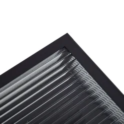 Plafón para exterior Lindby Bolgar, negro, metal y cristal