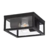 Plafón para exterior Lindby Kremena, negro