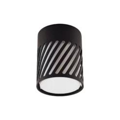 Plafón para exterior Lindby Lurinda, 10,5 cm, negro, aluminio,