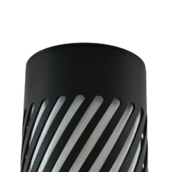 Plafón para exterior Lindby Lurinda, 10,5 cm, negro, aluminio,