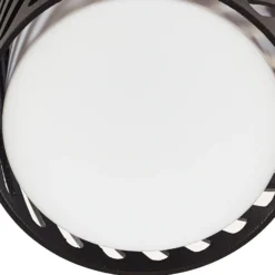 Plafón para exterior Lindby Lurinda, 10,5 cm, negro, aluminio,