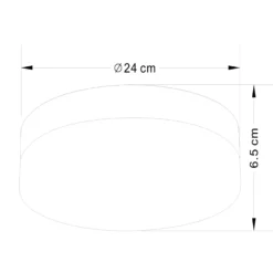 Plafón para exterior Vranos, negro mate, Ø 24 cm, aluminio