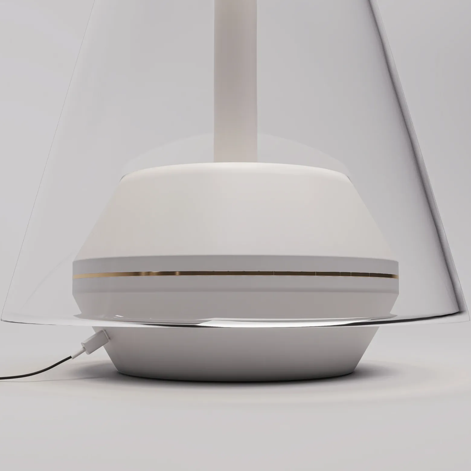 Prandina Shuttle lámpara de mesa LED IP44 blanco