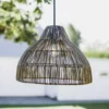 PR Home lámpara colgante Bao, exterior, IP44, gris, longitud del cable 2,5m