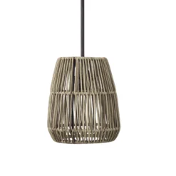 PR Home lámpara colgante exterior Saigon, gris, Ø 18 cm, cable 2,5m