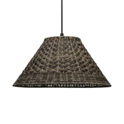 PR Home lámpara colgante exterior LIS, marrón, enchufe, Ø 45 cm