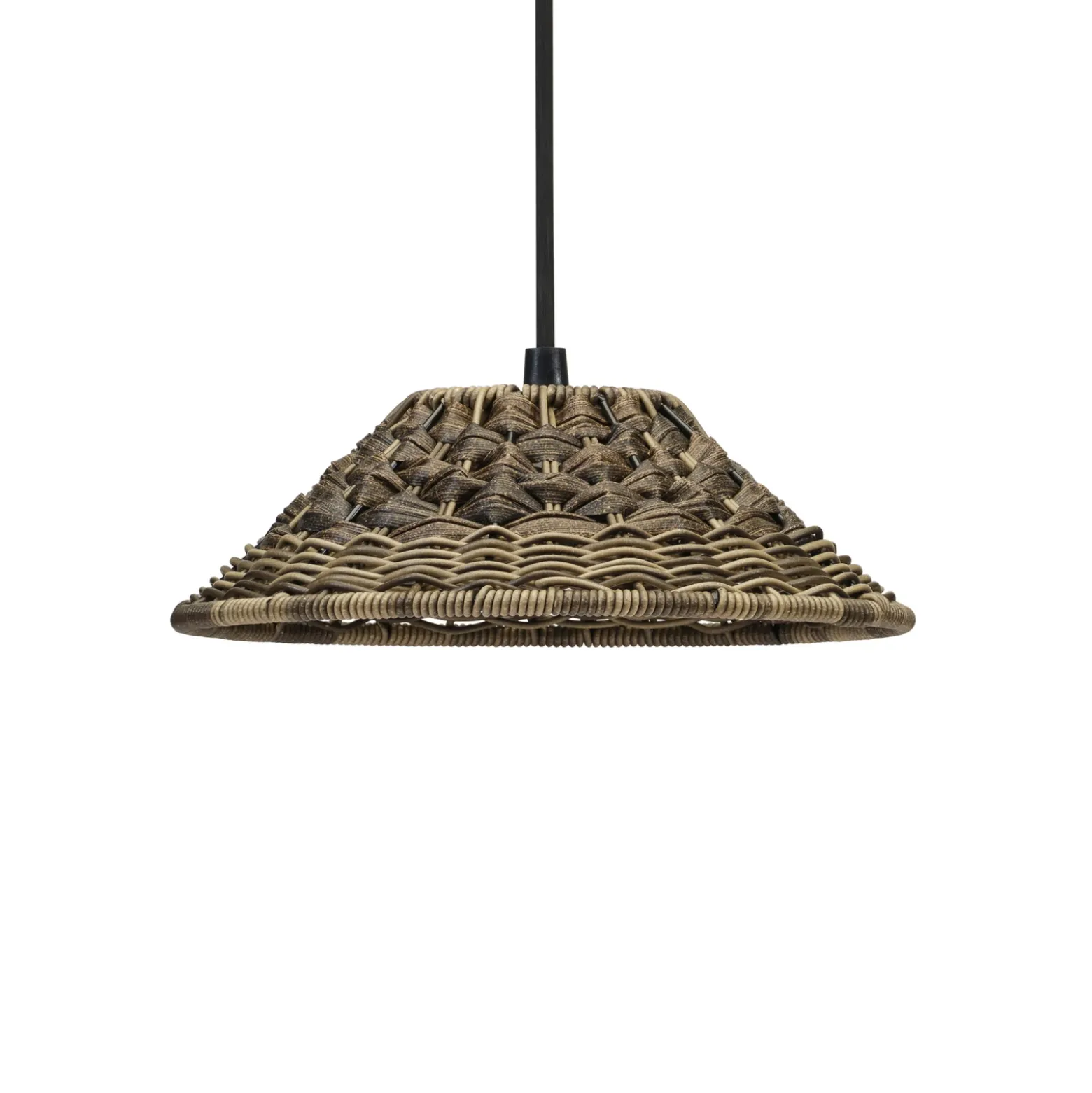 PR Home lámpara colgante exterior LIS, marrón, enchufe, Ø 27 cm