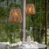 PR Home Lollo lámpara colgante exterior, aspecto de ratán Natur, Ø 28 cm