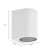 Prios aplique de exterior Tetje, blanco, redondo, 10 cm
