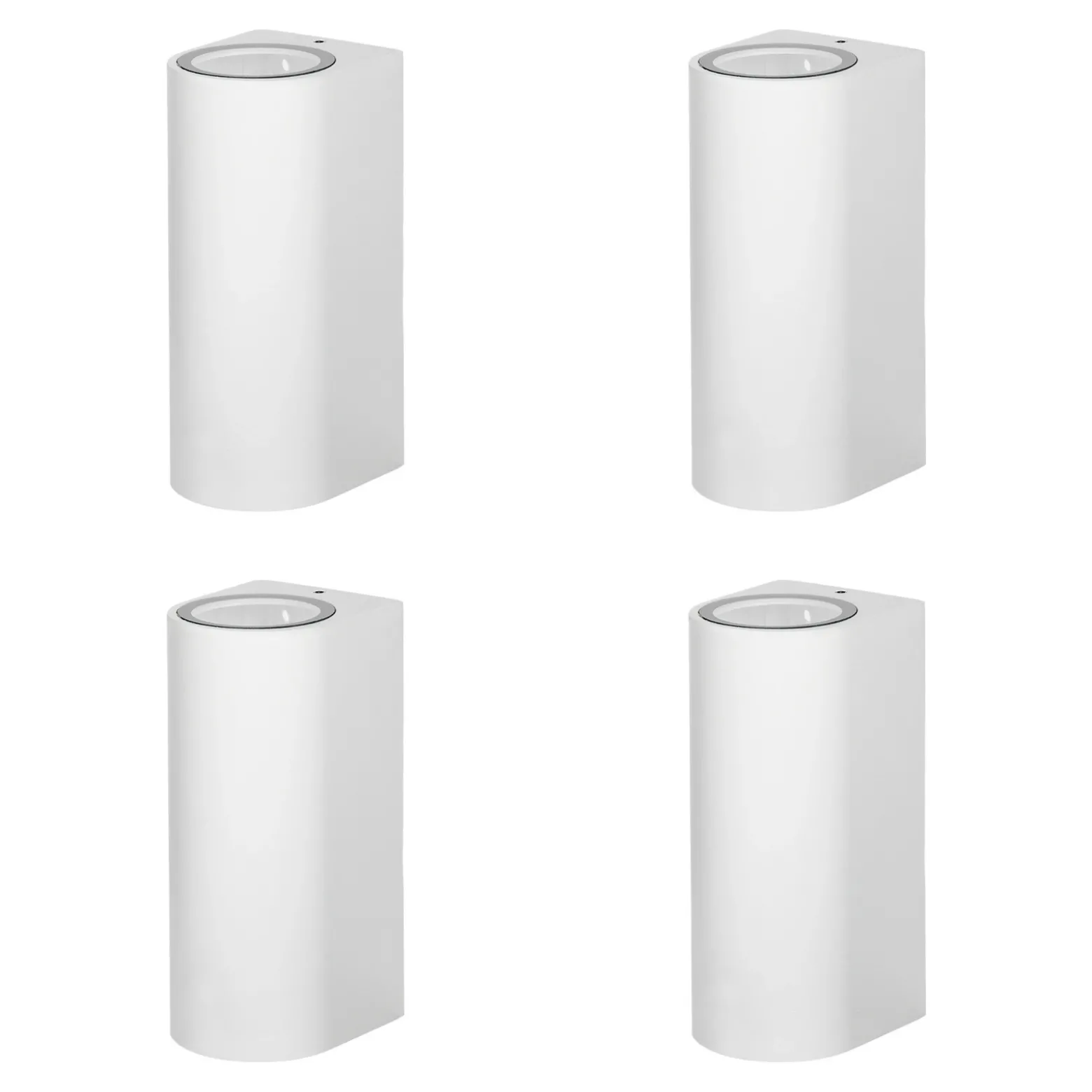 Prios aplique de exterior Tetje, blanco, redondo, 16 cm, set de 4