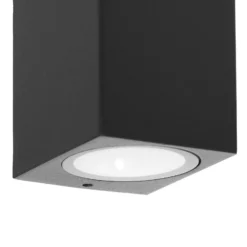 Prios aplique de exterior Tetje, negro, angular, 16 cm