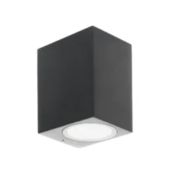 Prios aplique de exterior Tetje, negro, angular, 10 cm