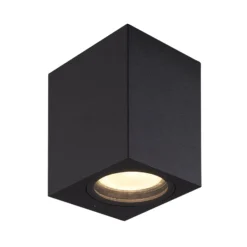 Prios aplique de exterior Tetje, negro, angular, 10 cm