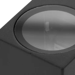 Prios aplique de exterior Tetje, negro, angular, 16 cm, set de 4