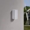 Prios aplique de exterior Tetje, blanco, angular, 16 cm