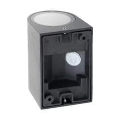 Prios aplique de exterior Tetje, negro, redondo, 10 cm, set de 4