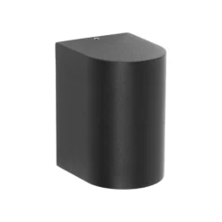 Prios aplique de exterior Tetje, negro, redondo, 10 cm