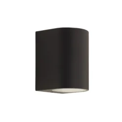 Prios aplique de exterior Tetje, negro, redondo, 10 cm
