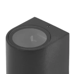 Prios aplique de exterior Tetje, negro, redondo, 16 cm, set de 4