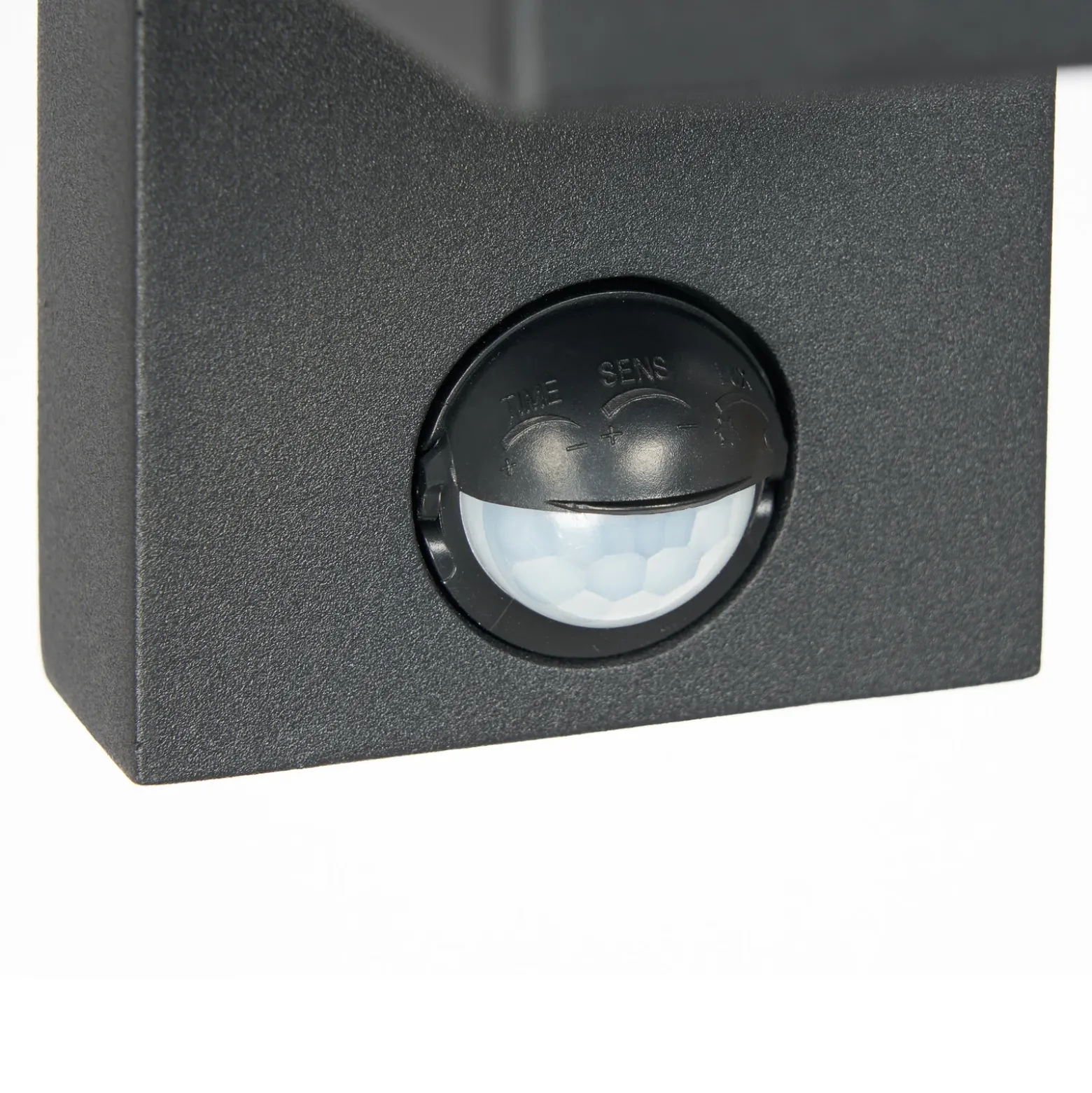 Prios aplique de exterior Tetje, negro, angular, sensor, 2 unidades